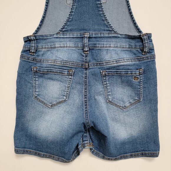 Jessica Simpson Embroidered Denim Short Overalls - Picture 11 of 14